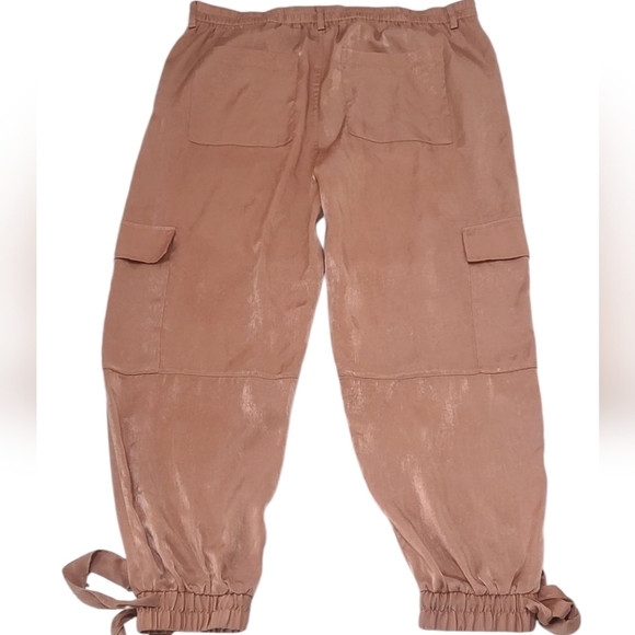 AND NOW THIS Women Tan Cargo Pants - Picture 2 of 8